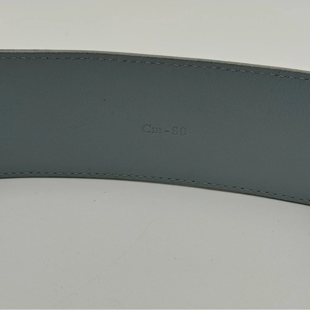(SOLD) Salvatore Ferragamo Light Gray Fashion Belt (237132) Size 80 - Picture 9 of 12